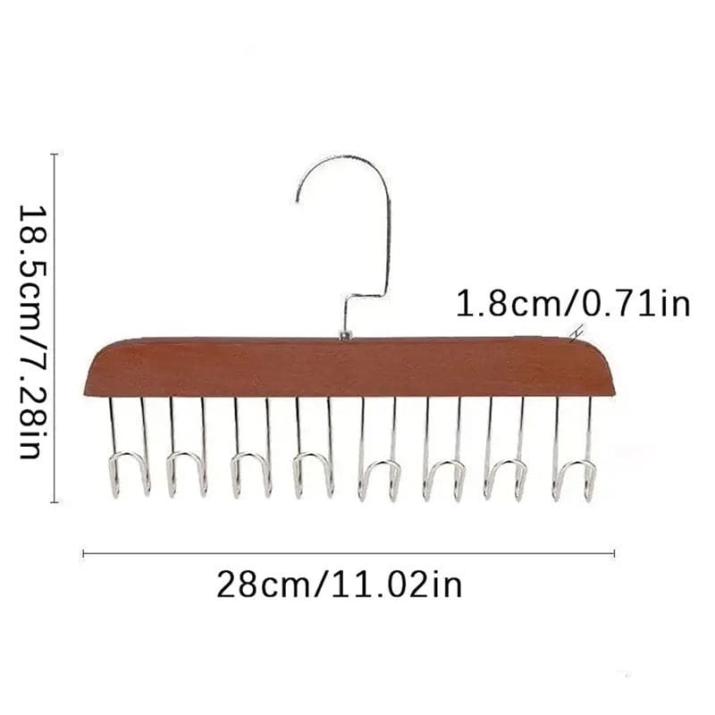 Wooden Suspender Hanger, Multifunctional 8 Hook Hanger, Non Slip Wardrobe Clothing Storage Holder, Dormitory Closet Organizer, Multipurpose Scarf Hat Hanger, 360 Non Slippery Hanger Wooden Suspender Hanger, Multifunctional 8 Hook Hanger, Non Slip Wardrobe Clothing Storage Holder, Dormitory Closet Organizer, Multipurpose Scarf Hat Hanger, 360 Non Slippery Hanger